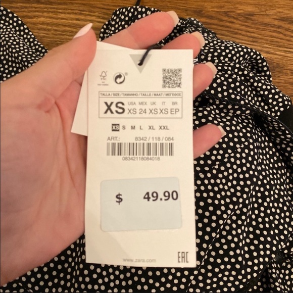 Zara Polkadot Long Sleeve Dress - Picture 5 of 8